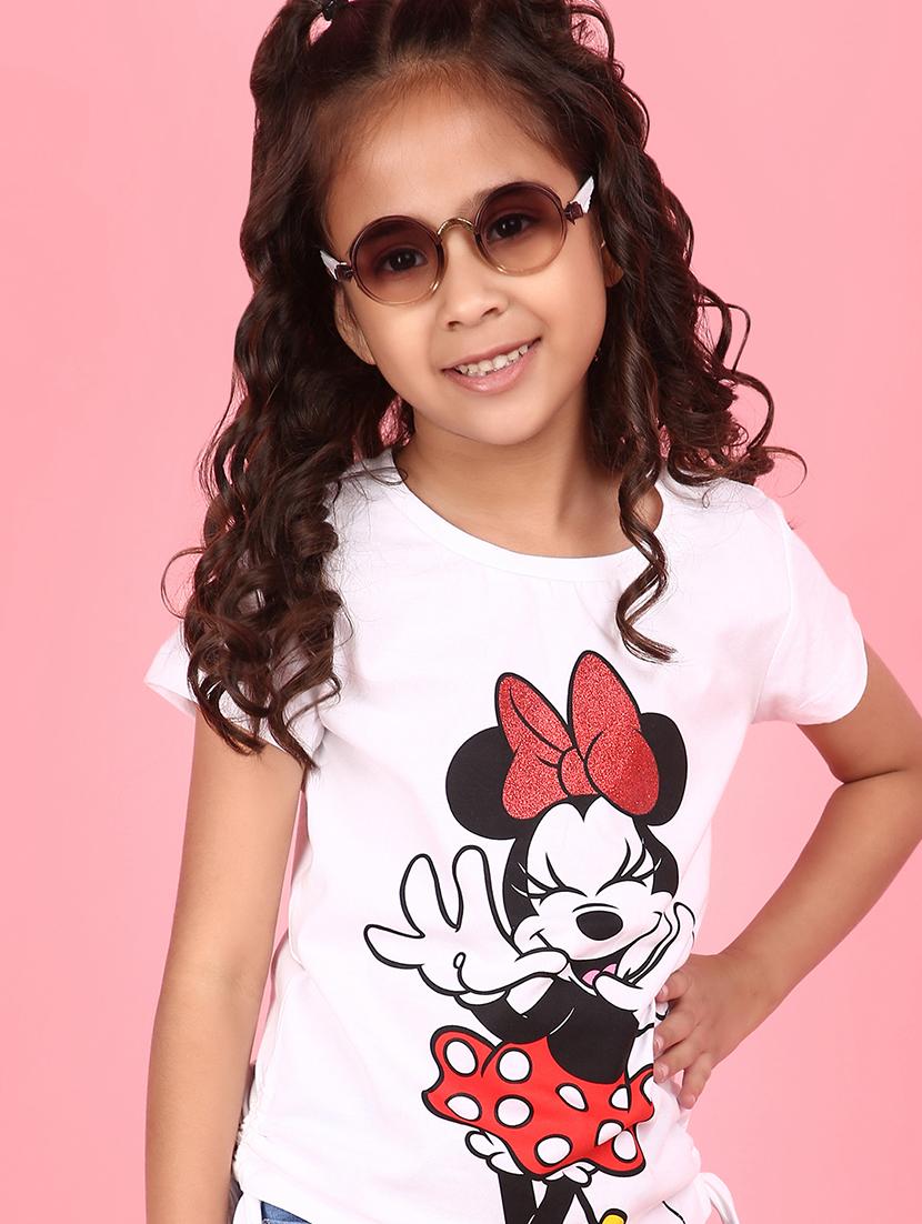 girls white graphic regular tee - 21154427 - Standard Image - 3