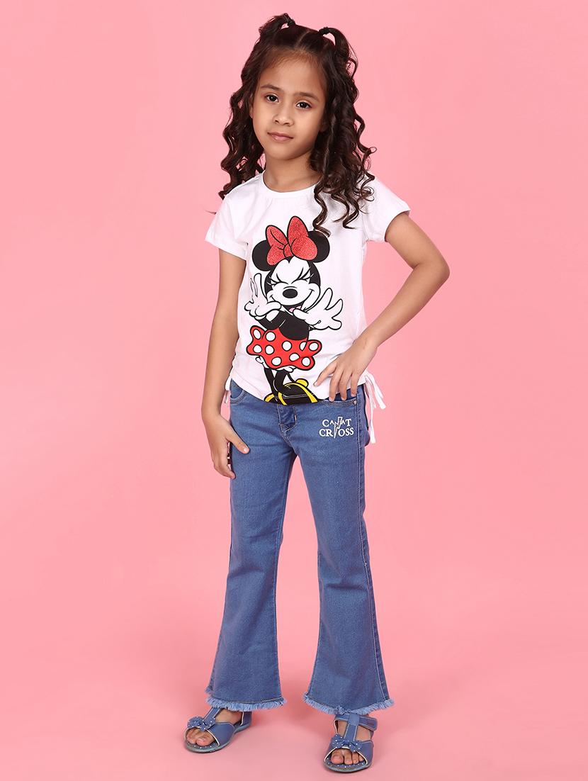 girls white graphic regular tee - 21154427 - Standard Image - 5