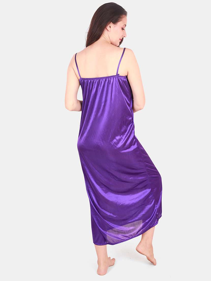 women lace detailed nighty with shrug - 21155523 -  Standard Image - 3