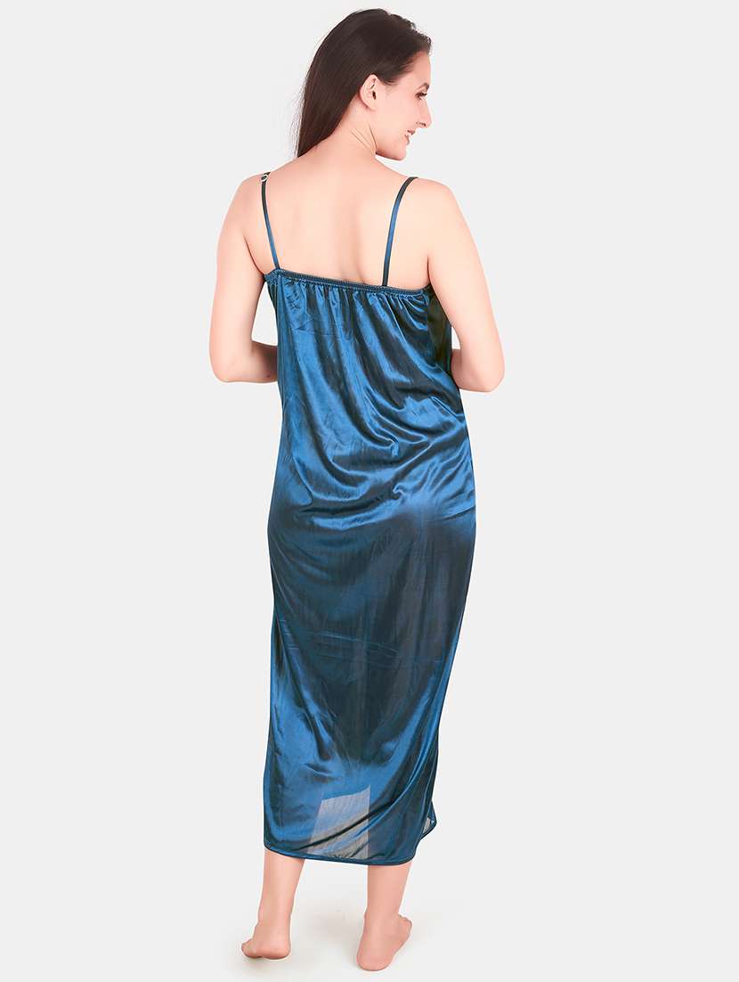 women lace detailed nighty with shrug - 21155524 -  Standard Image - 3