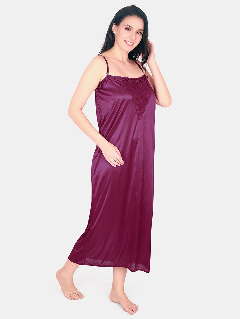 women lace detailed nighty with shrug - 21155530 -  Standard Image - 3