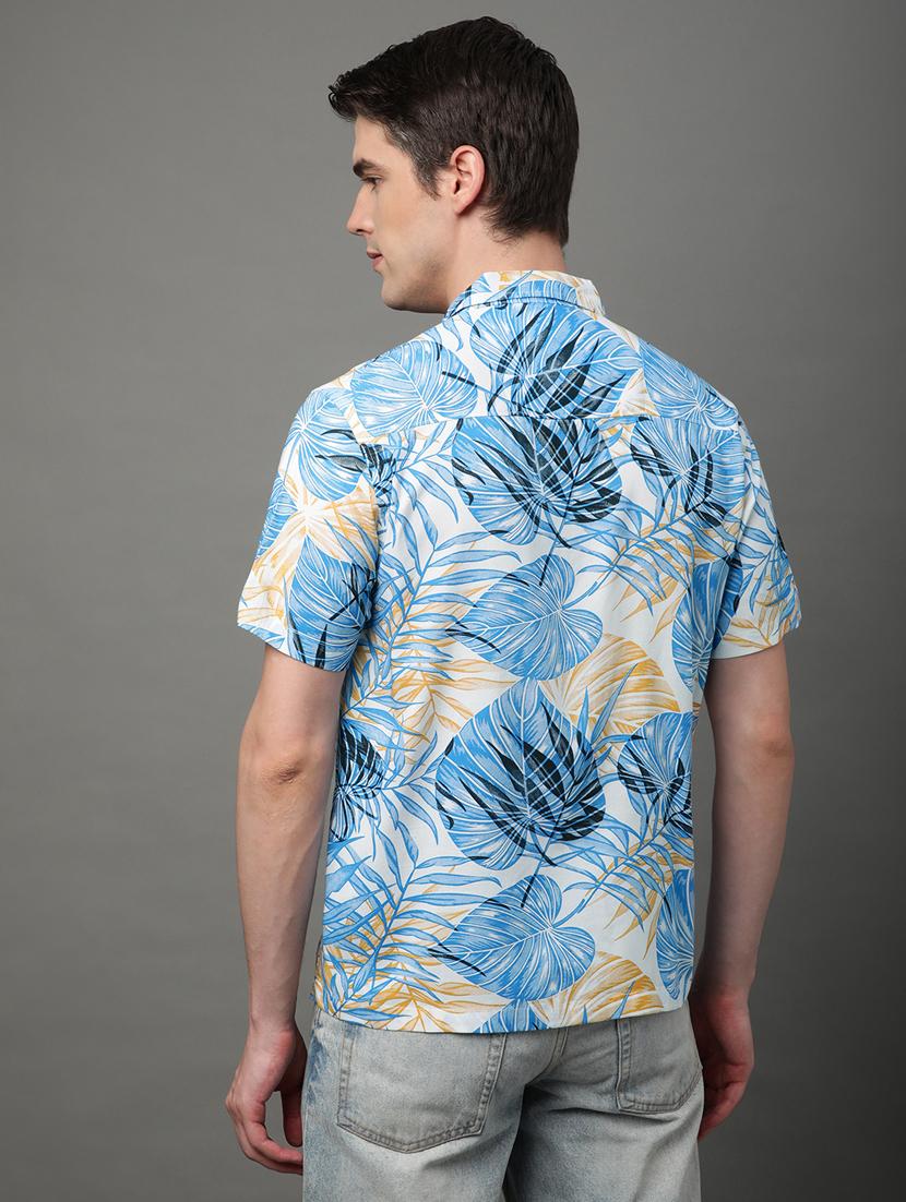blue rayon casual shirt - 21156000 - Standard Image - 3