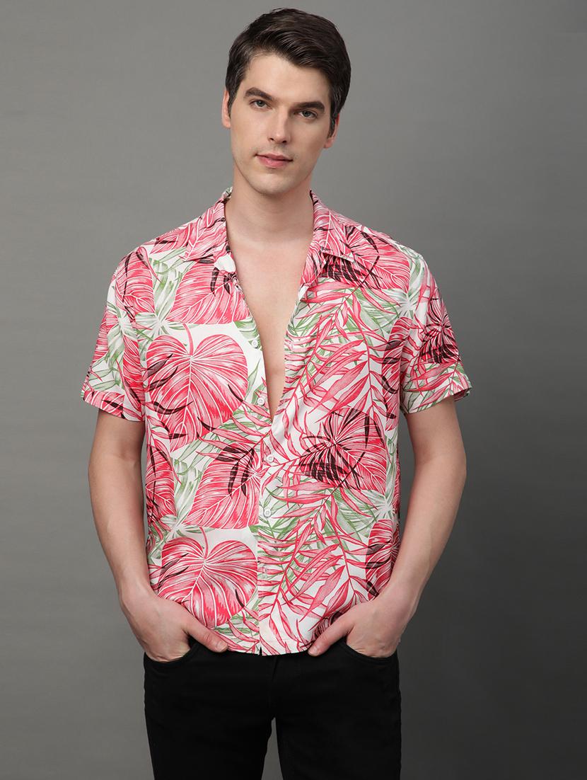 pink rayon casual shirt - 21156002 - Zoom Image - 0