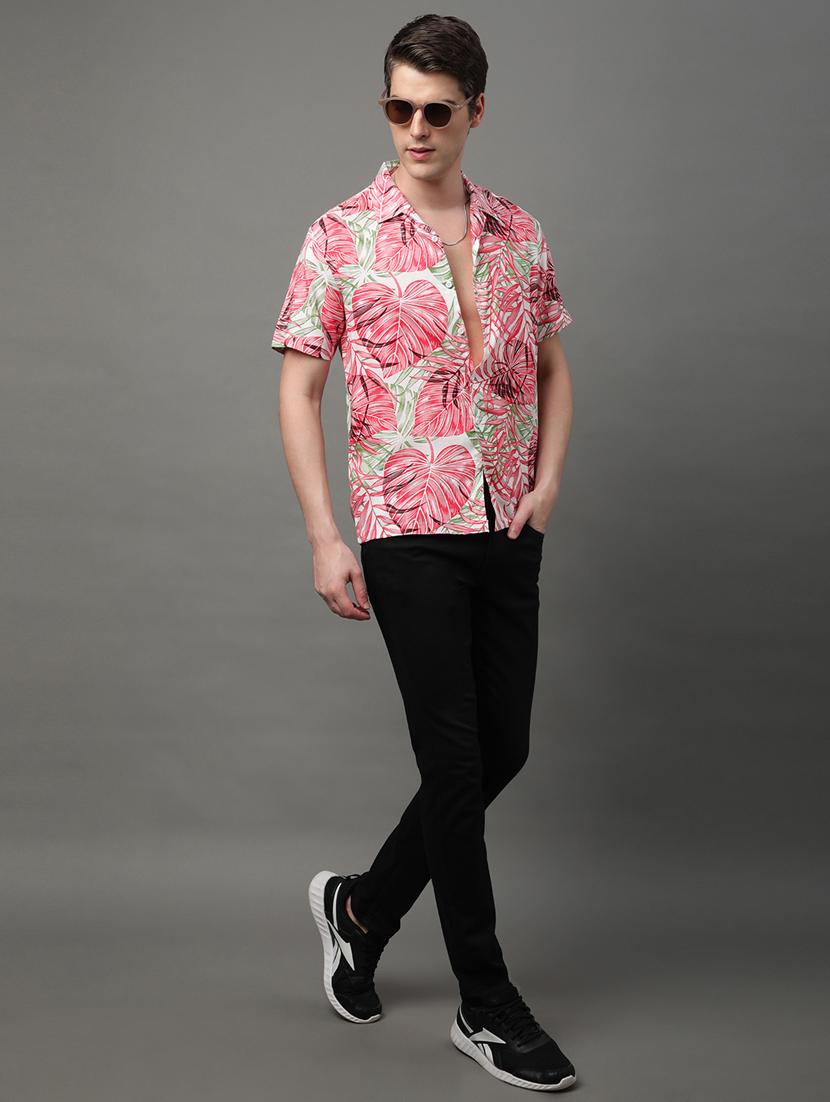 pink rayon casual shirt - 21156002 - Standard Image - 5