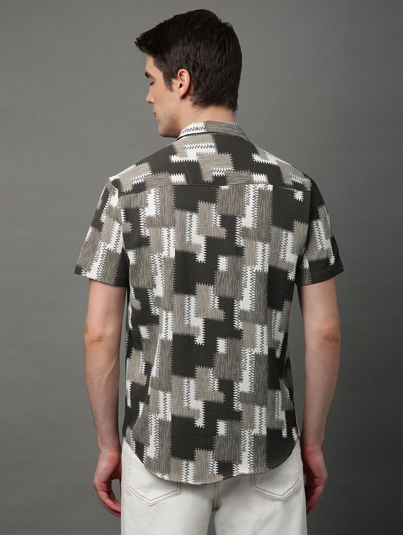men printed casual shirt - 21156013 - Standard Image - 3