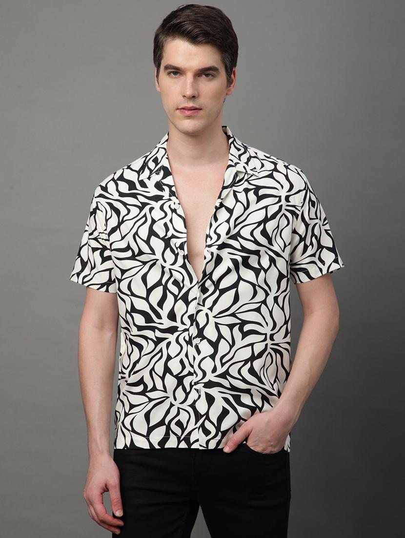 black rayon casual shirt - 21156028 - Zoom Image - 0