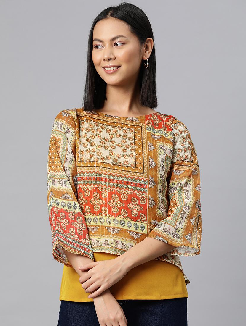 women printed layered top - 21158050 - Zoom Image - 0