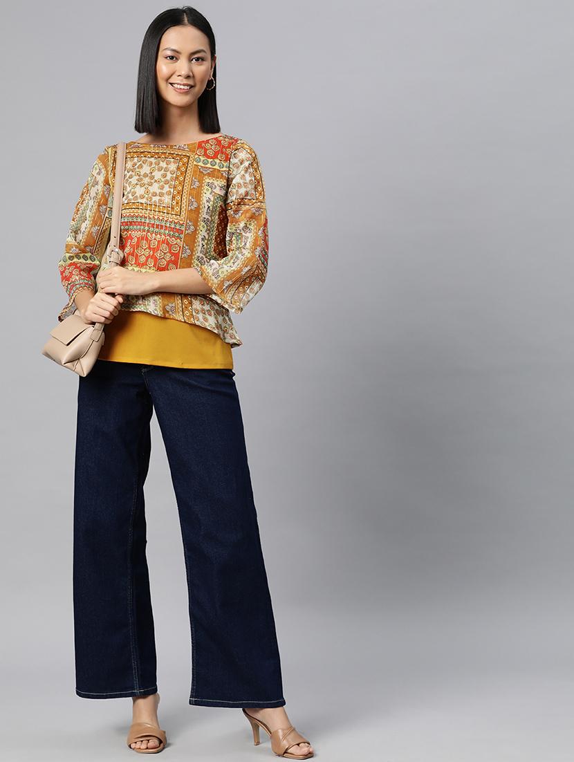 women printed layered top - 21158050 - Standard Image - 3
