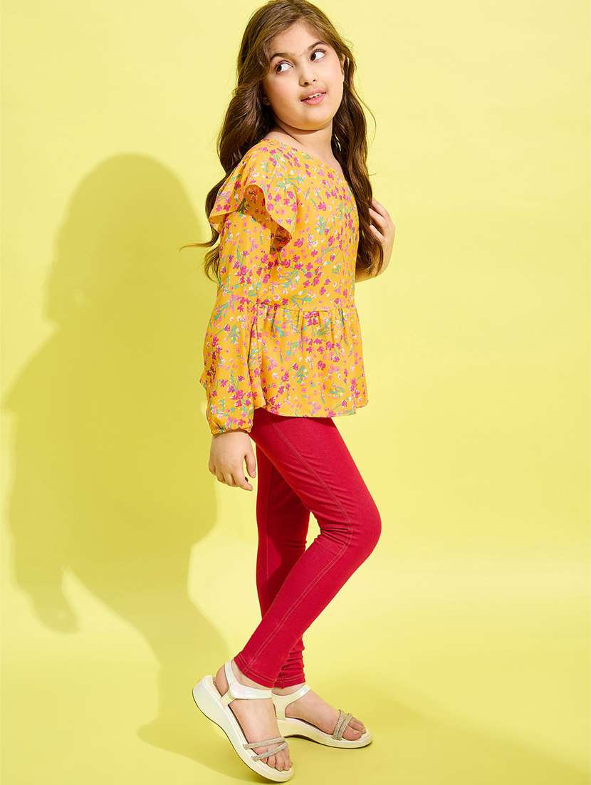 girls floral printed full length set - 21158399 -  Standard Image - 3