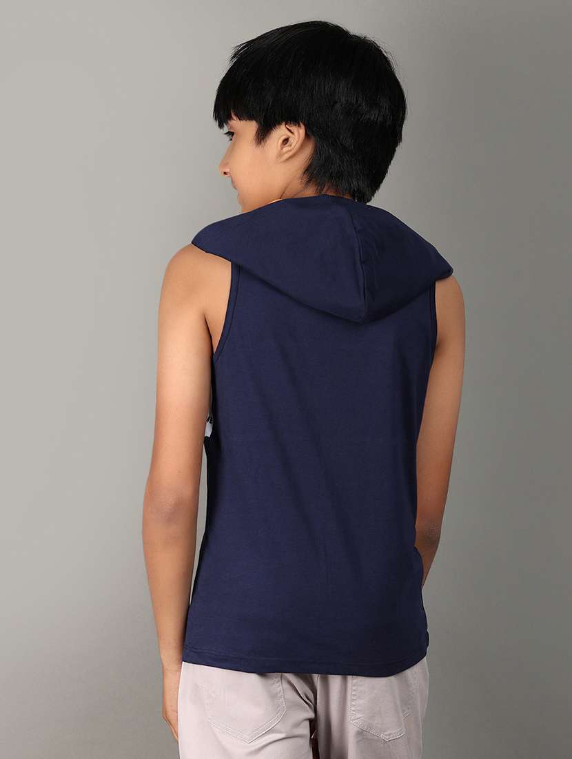navy blue typographic vest - 21158646 -  Standard Image - 3