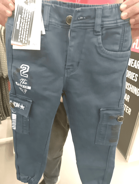 teal pc dobby denim trouser - 21158924 - Standard Image - 0