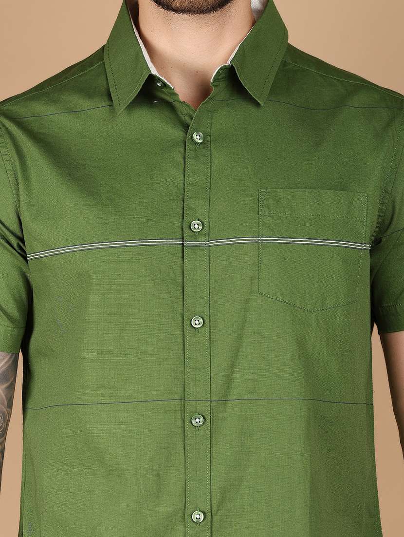 green striped casual shirt - 21158953 -  Standard Image - 5