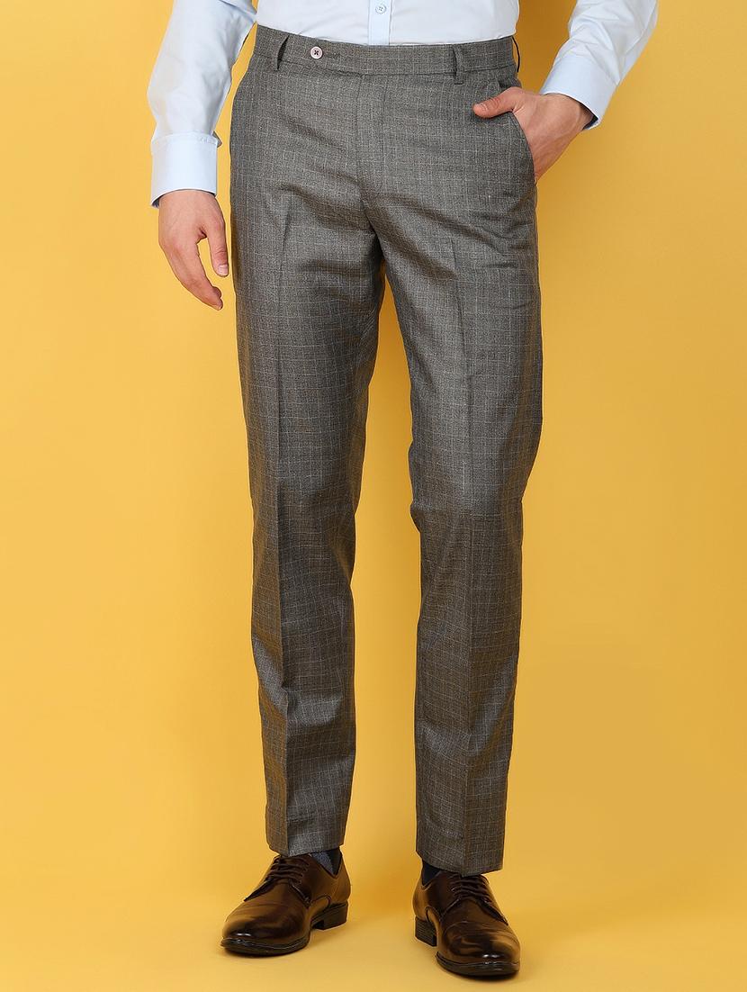 men mid rise cotton flat front formal trouser - 21160249 - Zoom Image - 0