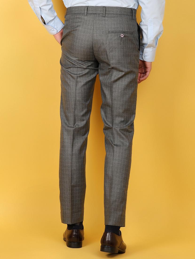 men mid rise cotton flat front formal trouser - 21160249 - Standard Image - 3