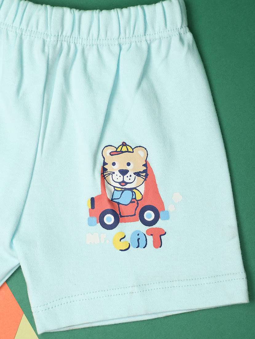 boys round neck printed shorts & t-shirt set - 21160270 -  Standard Image - 3