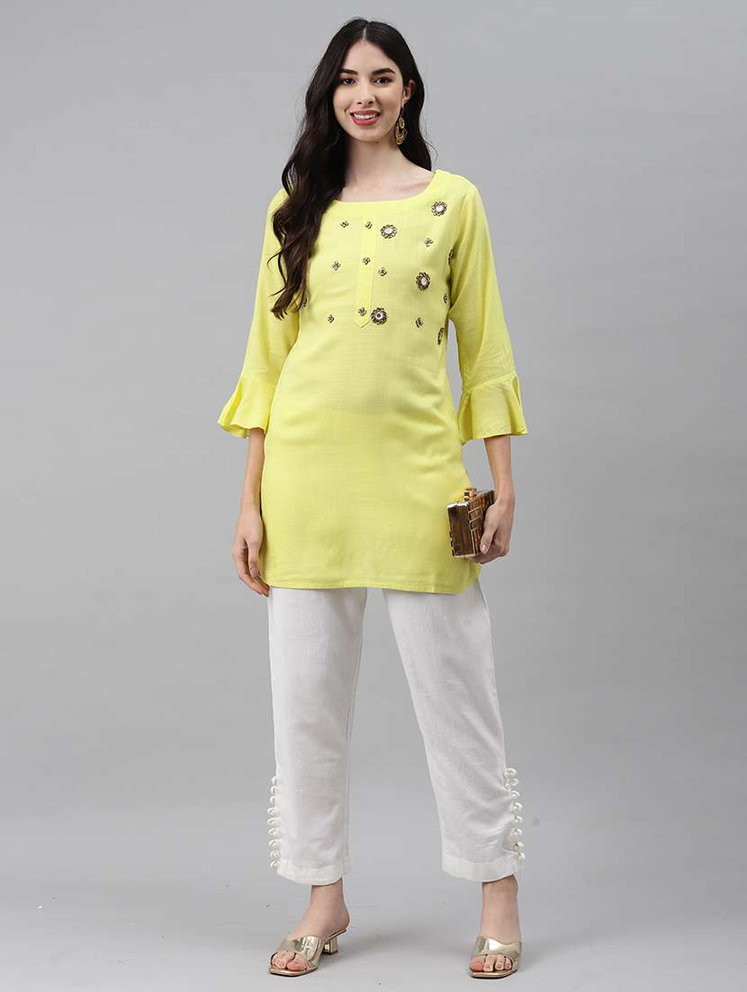 women embellished straight kurti - 21161222 - Standard Image - 3