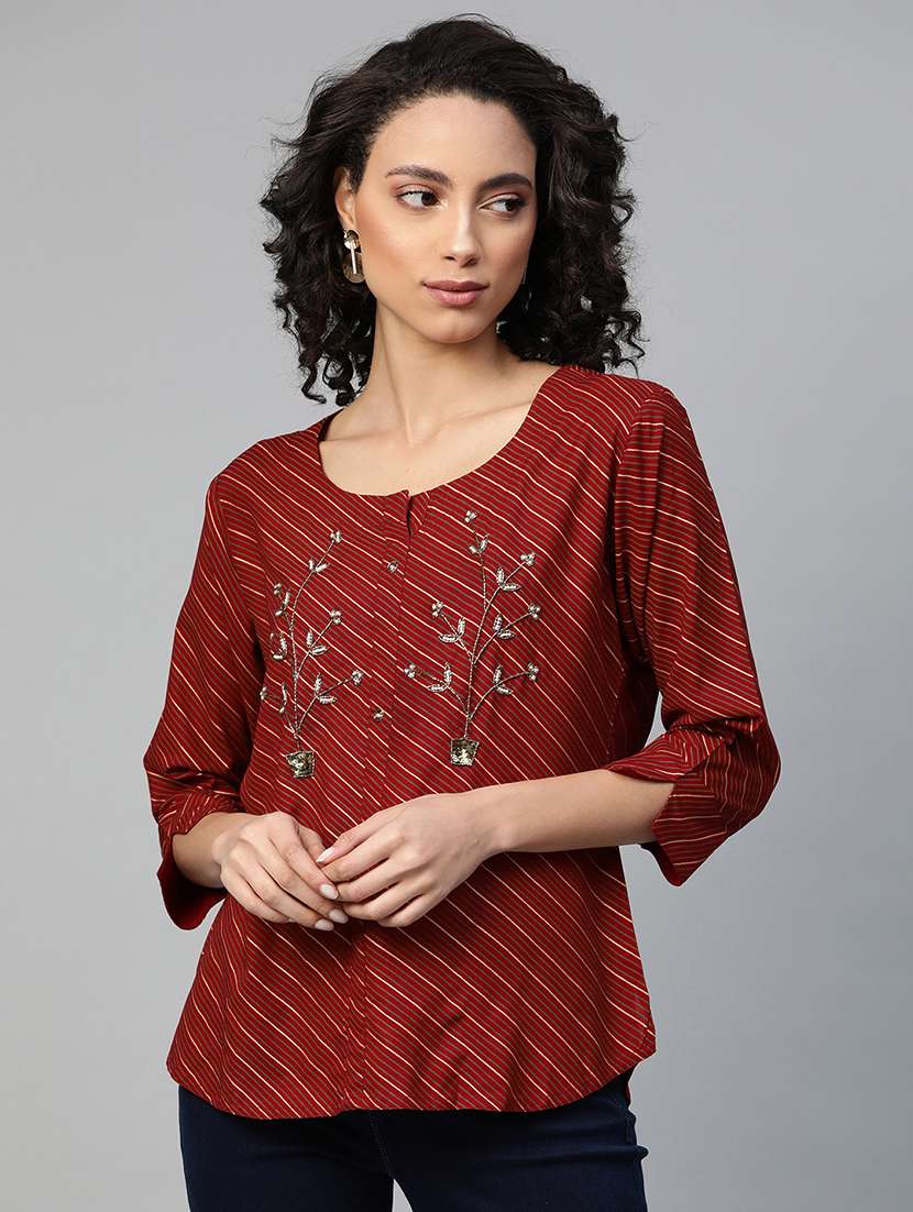 women printed straight kurti - 21161225 - Zoom Image - 0