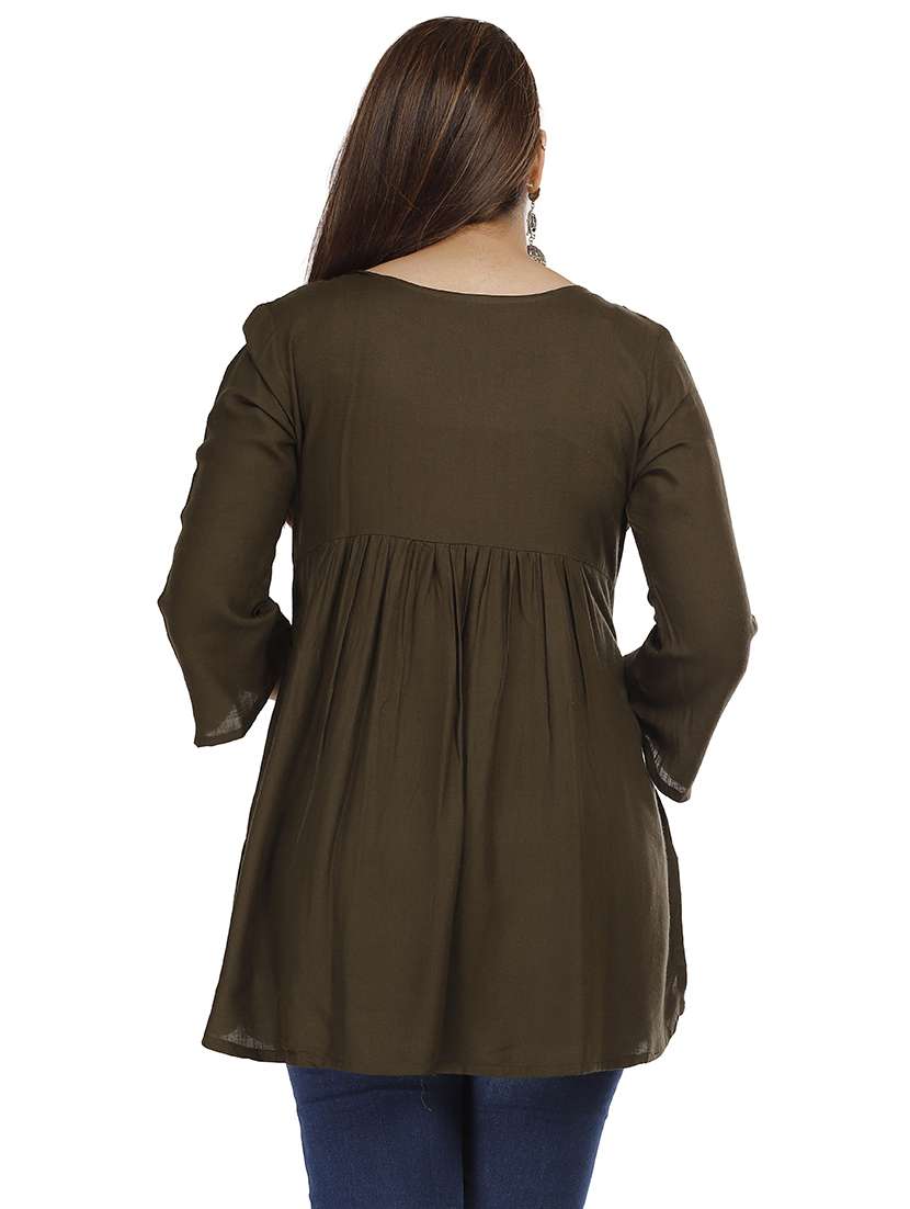 women embroidered a-line kurti - 21161227 - Standard Image - 3