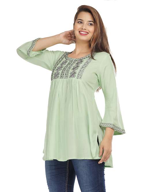 women embroidered a-line kurti - 21161229 -  Standard Image - 0
