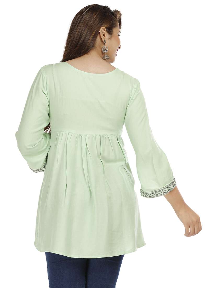women embroidered a-line kurti - 21161229 -  Standard Image - 3
