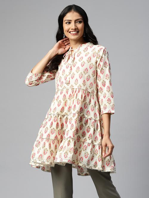 women printed flared kurti - 21161236 -  Standard Image - 0