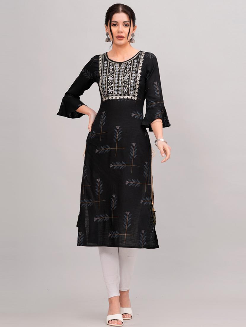 women three quarter sleeve straight kurta - 21161263 - Zoom Image - 0