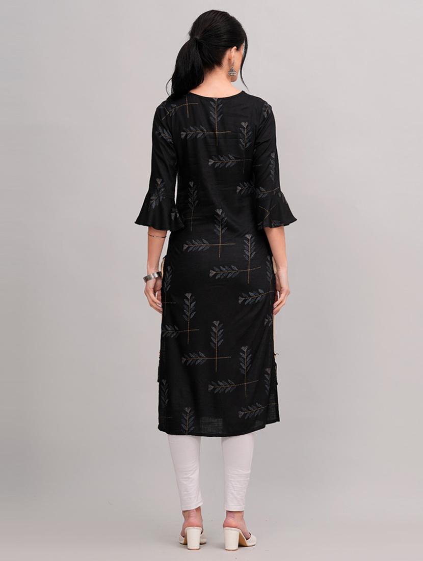 women three quarter sleeve straight kurta - 21161263 - Standard Image - 3