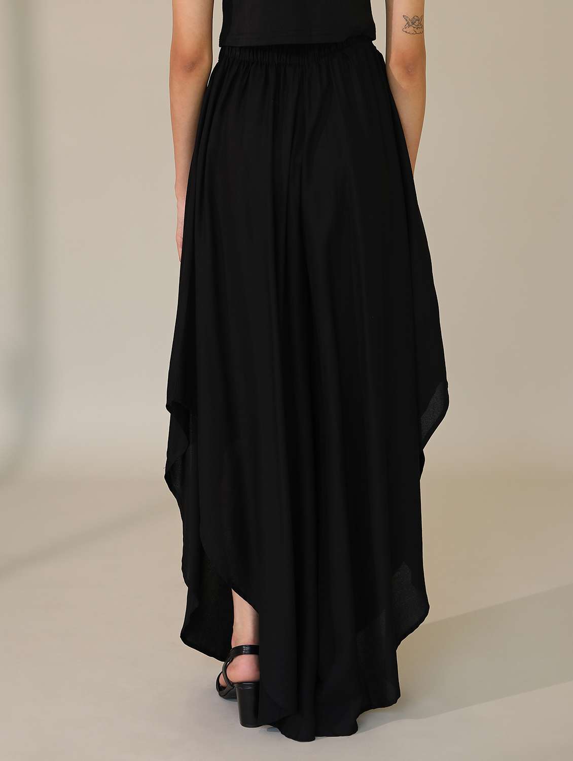 women solid high rise harem pant  - 21161299 -  Standard Image - 3