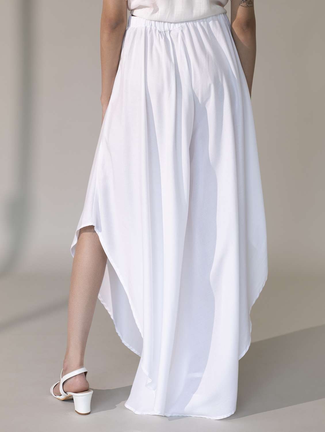 women solid high rise harem pant  - 21161300 -  Standard Image - 3