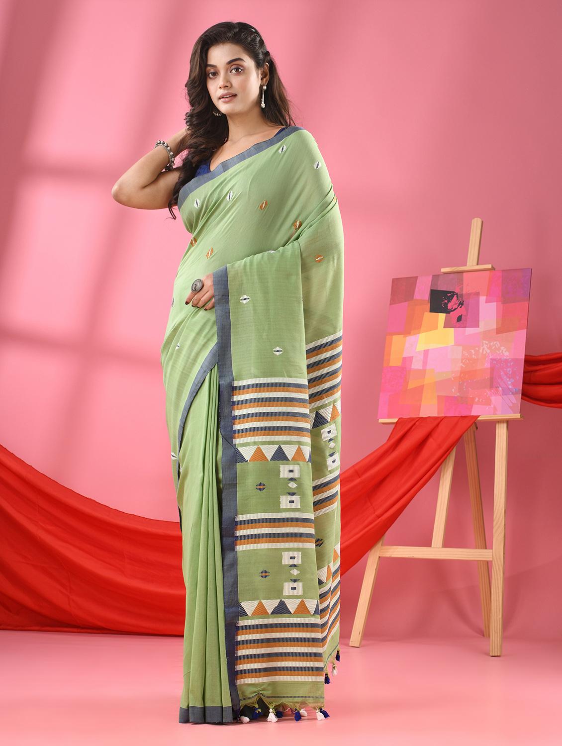 women handloom saree with blouse - 21161943 -  Zoom Image - 0