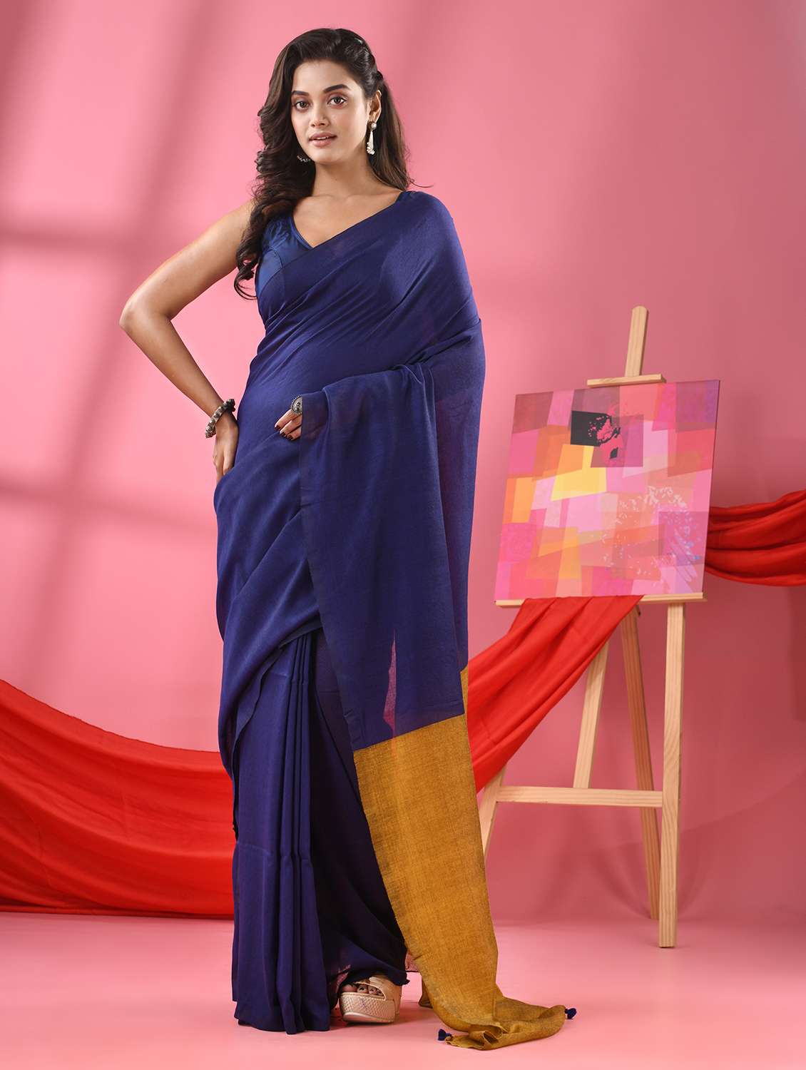 women handloom saree with blouse - 21161978 - Zoom Image - 0