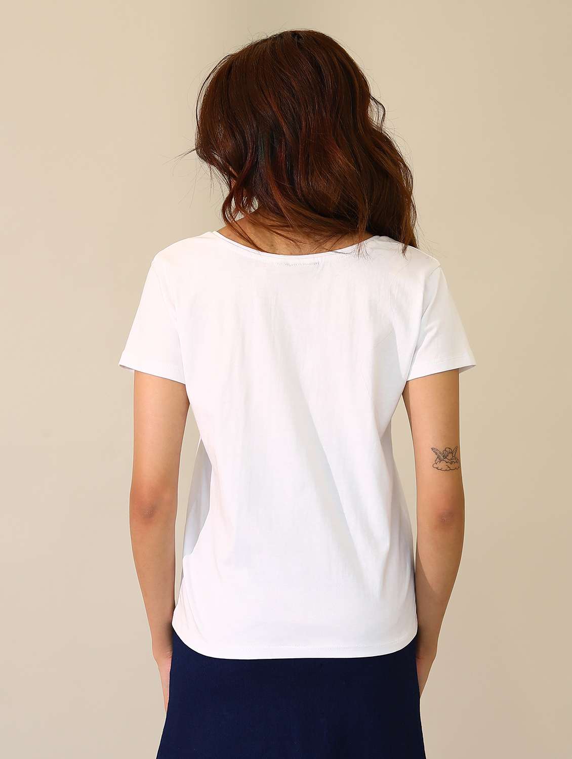 women solid short sleeves t-shirt - 21164618 -  Standard Image - 3