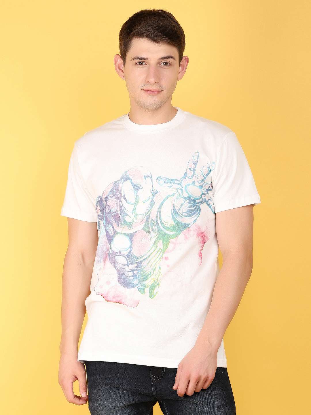 off white cotton single jersey tshirt - 21166818 - Zoom Image - 0