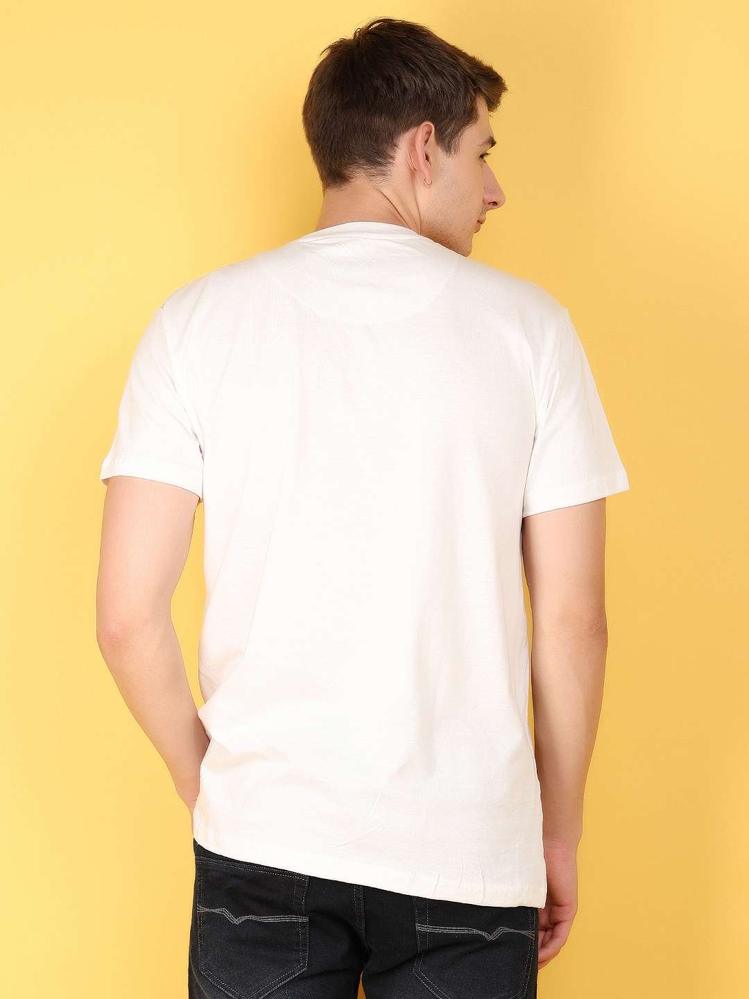 off white cotton single jersey tshirt - 21166818 - Standard Image - 3