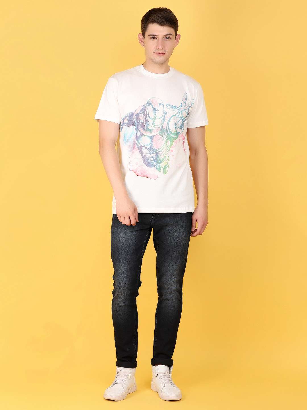 off white cotton single jersey tshirt - 21166818 - Standard Image - 5