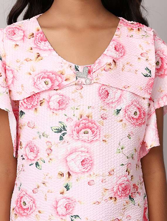 girls pink floral printed top - 21166888 -  Standard Image - 5