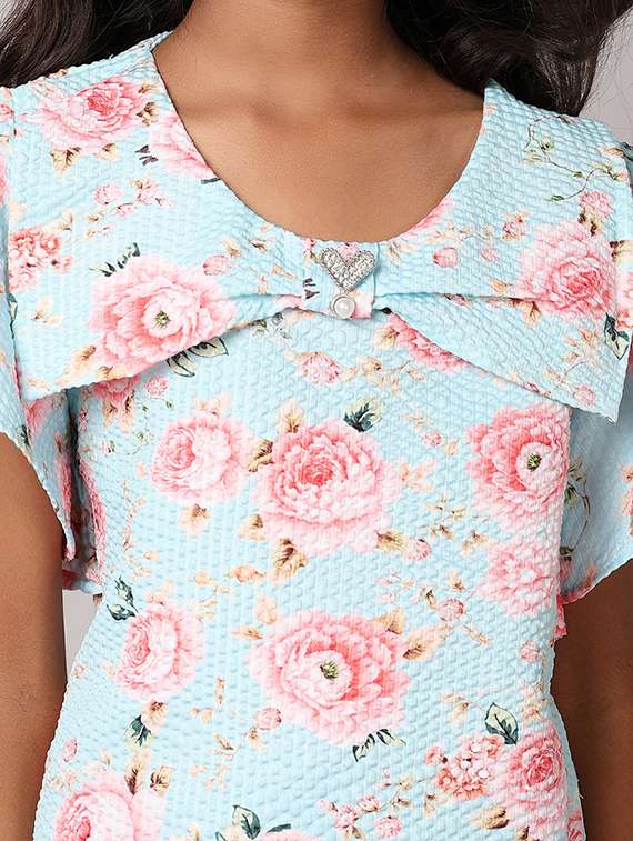 girls green floral printed top - 21166889 -  Standard Image - 5