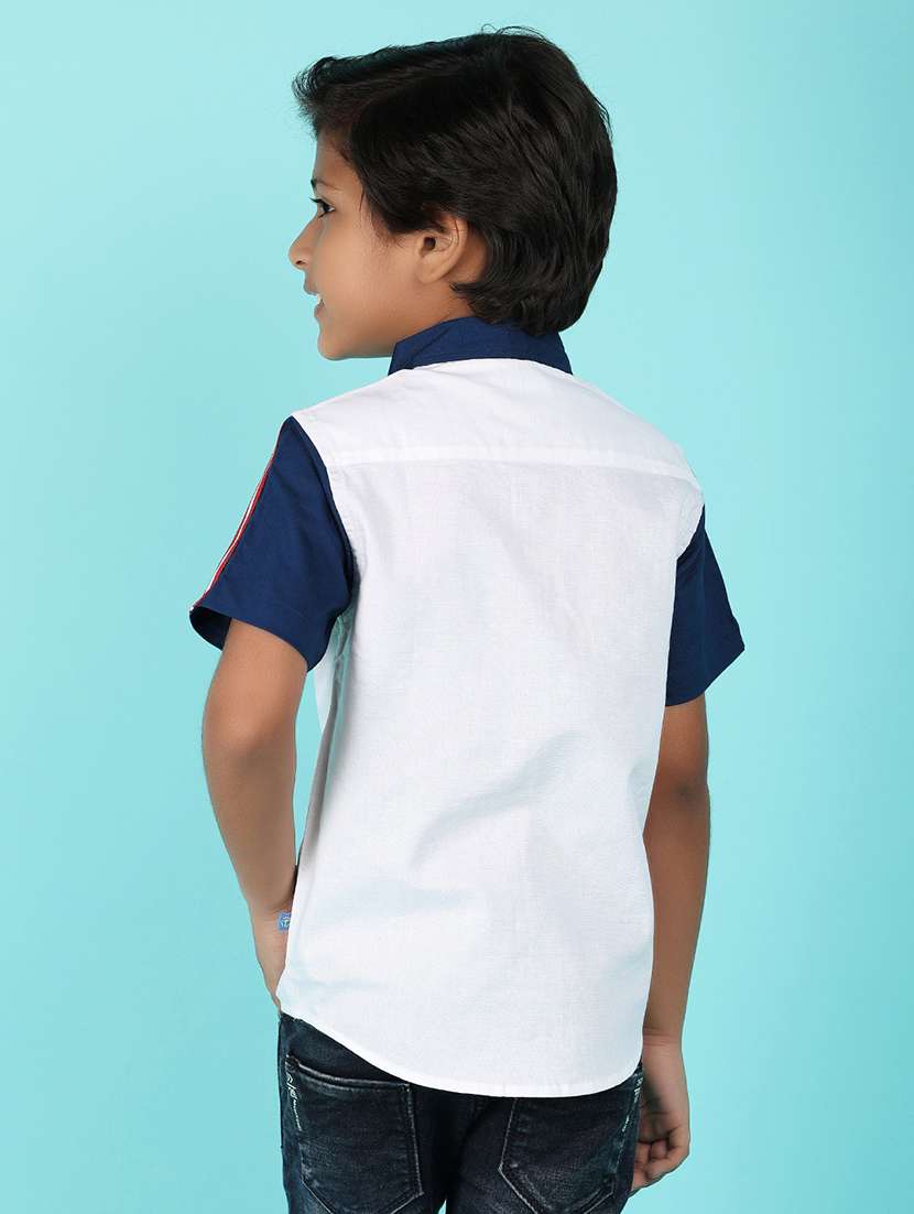 boys color block short sleeves shirt - 21166893 -  Standard Image - 3