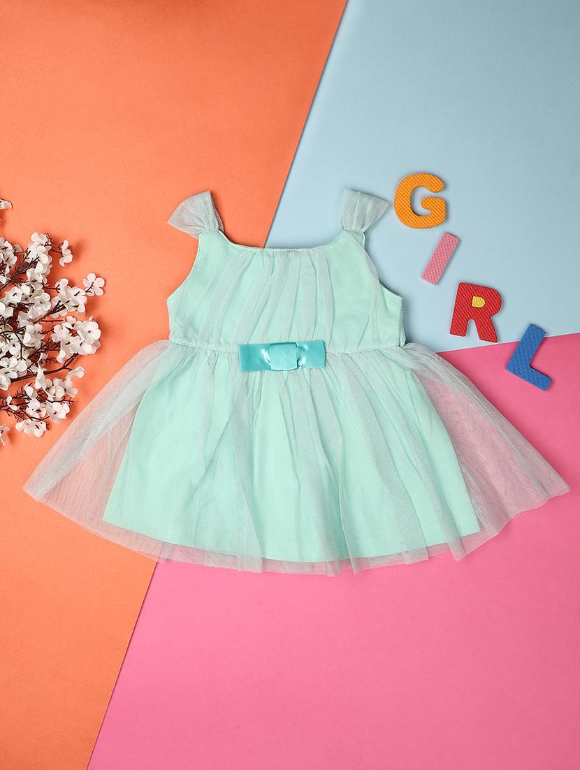 kids green polyester frock - 21166924 -  Zoom Image - 0