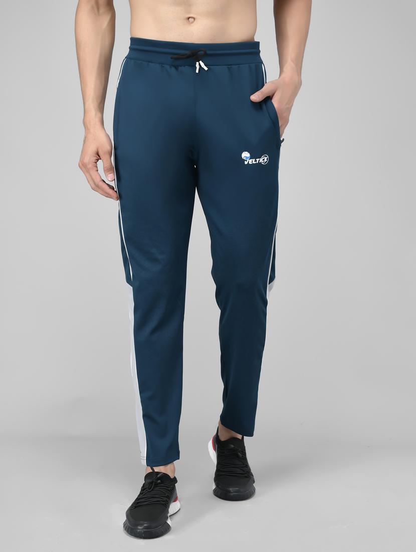teal blue tapered ankle length track pant - 21167348 -  Zoom Image - 0