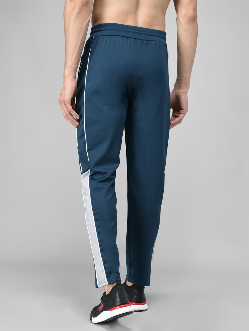teal blue tapered ankle length track pant - 21167348 - Standard Image - 3