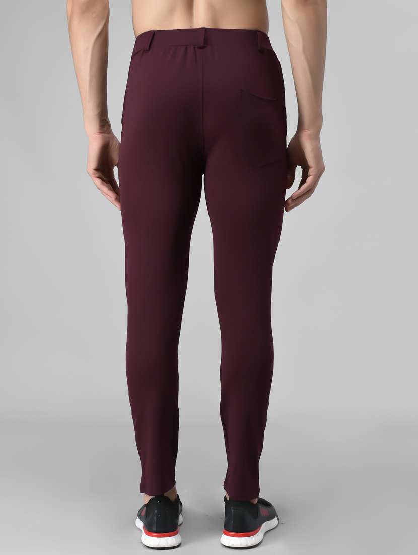 men solid lycra ankle length track pant - 21167349 -  Standard Image - 3