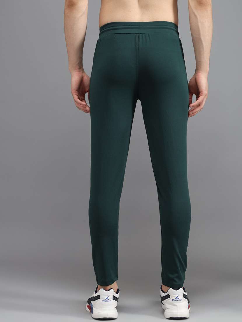 solid green ankle length track pant - 21167351 -  Standard Image - 3