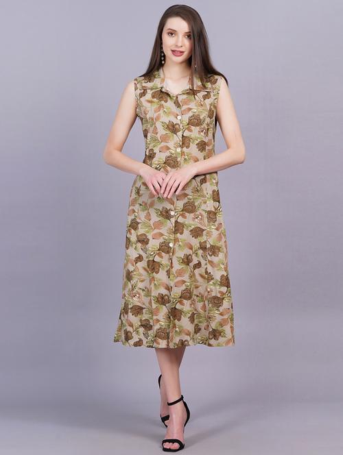 brown rayon a-line kurta - 21167391 -  Standard Image - 0