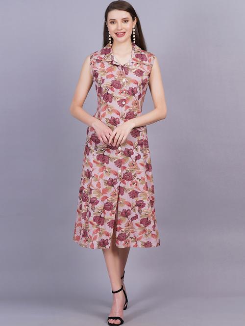 pink rayon a-line kurta - 21167393 -  Standard Image - 0