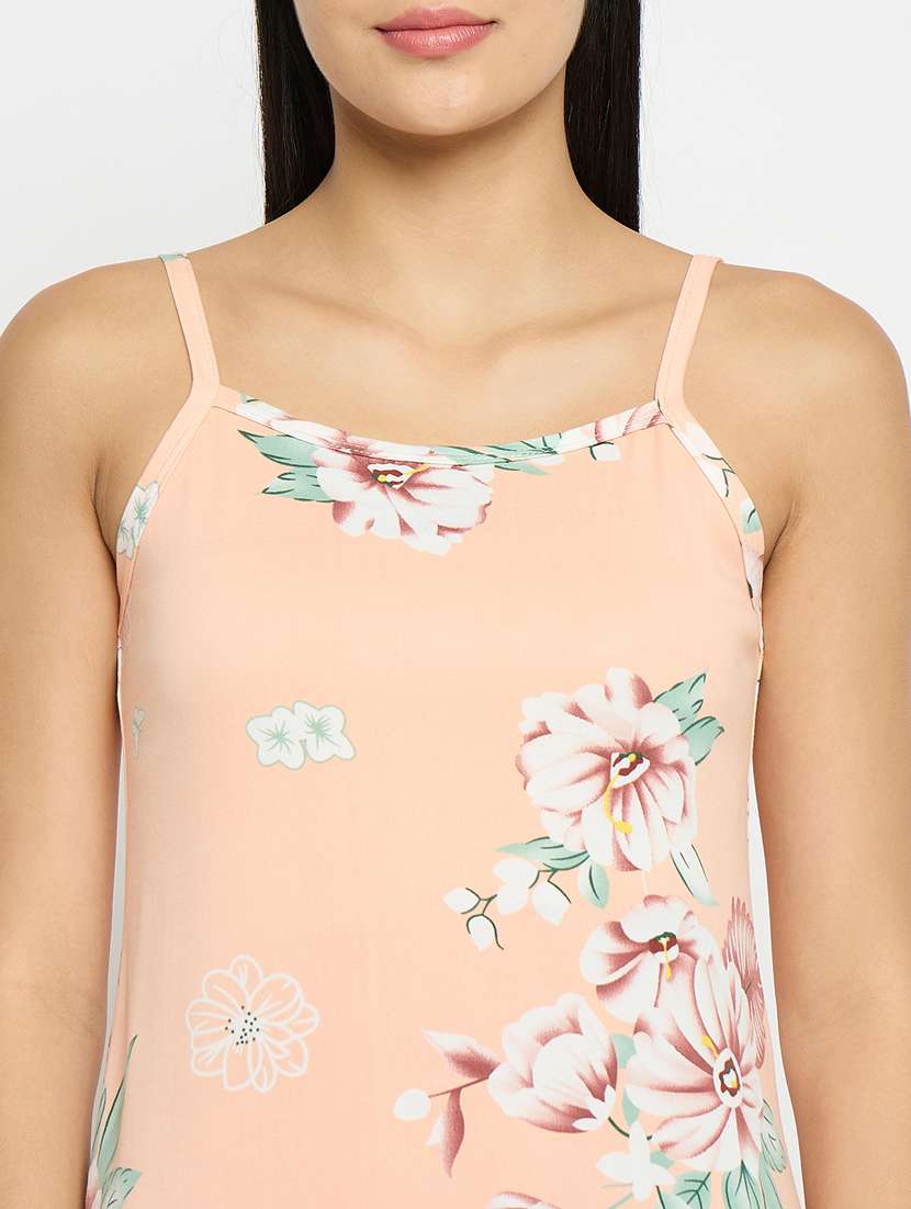 orange printed viscose sleepshirt - 21167402 -  Standard Image - 5