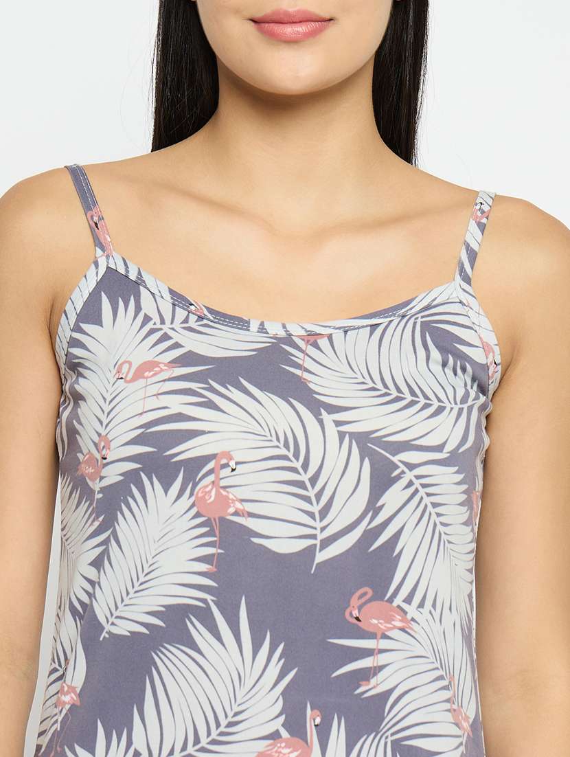 purple printed viscose sleepshirt - 21167403 -  Standard Image - 5