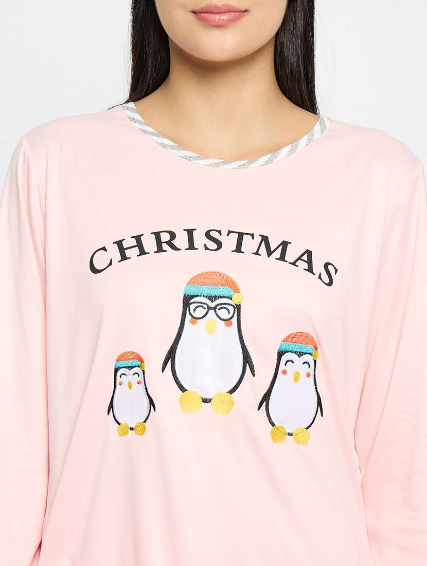 pink printed viscose pyjama set  - 21167754 -  Standard Image - 5