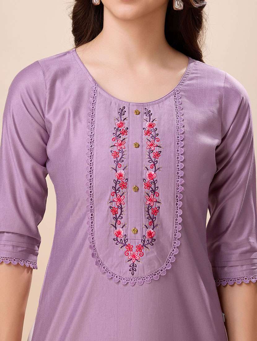 women three quarter sleeve straight kurta - 21167758 -  Standard Image - 5