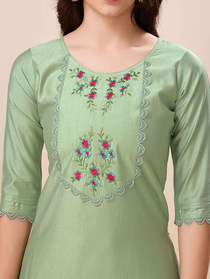 women three quarter sleeve straight kurta - 21167759 -  Standard Image - 5